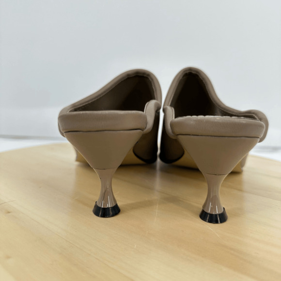 French Connection Women's Candice Open Toe Heel Sandals Kitten Heel Size 8.5 Tan - Picture 2 of 14